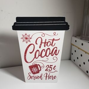 Holiday Hot Cocoa sign decor Coffee bar